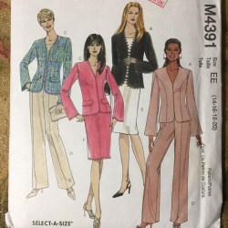 44391 MCCALLS 2004 HIP JACKET, PANTS, SKIRT PATTERN 8-14 or 14-20 choice  UNCUT